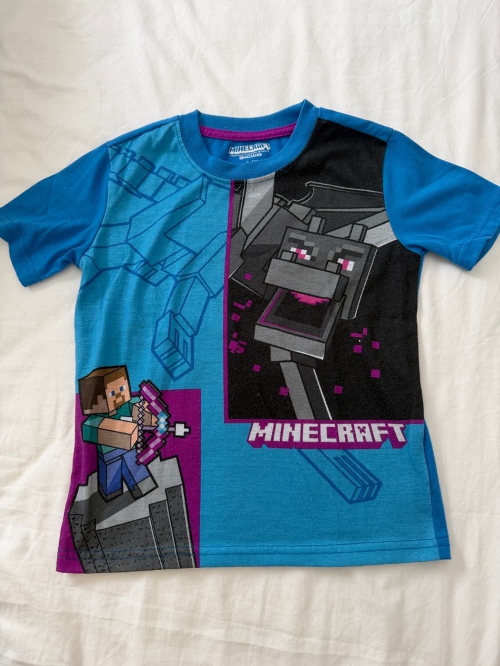 Kids' Minecraft Graphic Tee - Ender Dragon Design Size 4-5